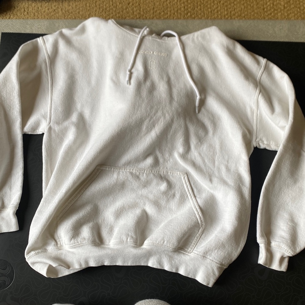 White Lonely ghost hoodie